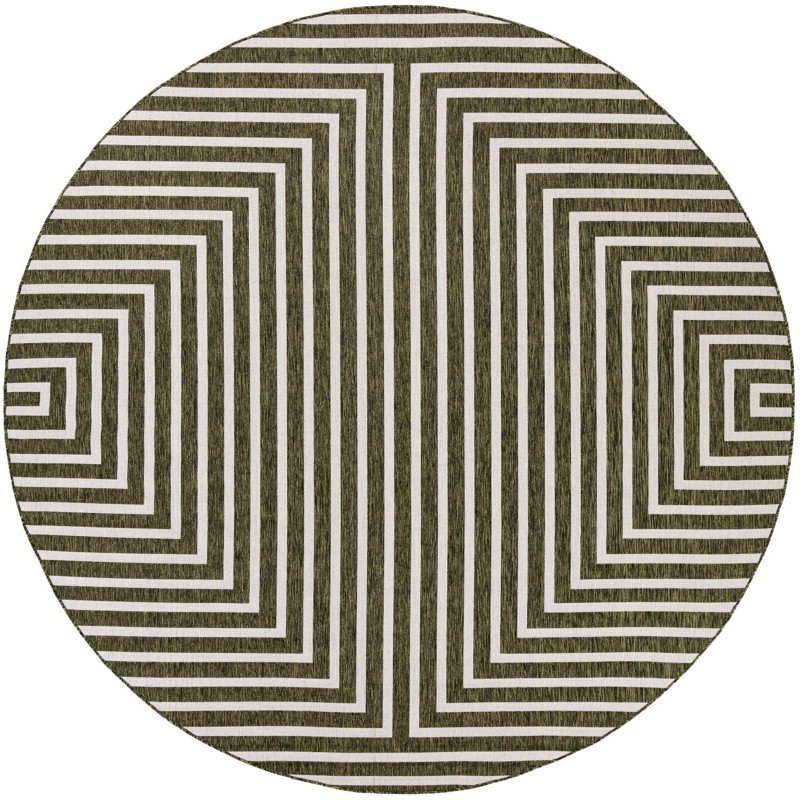 10' x 10' Gorse · Geometric Outdoor Rug, green