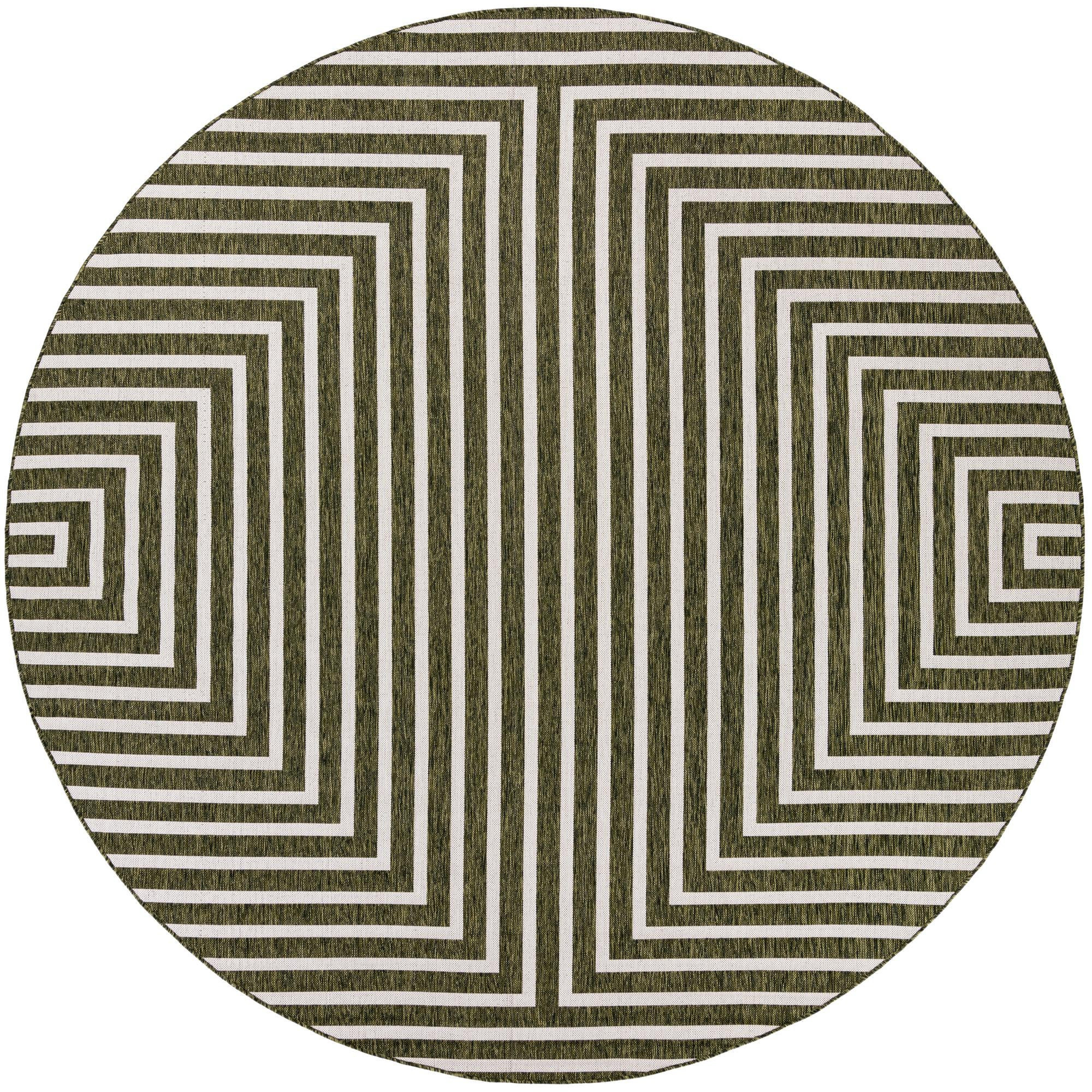 10' x 10' Gorse · Geometric Outdoor Rug, green