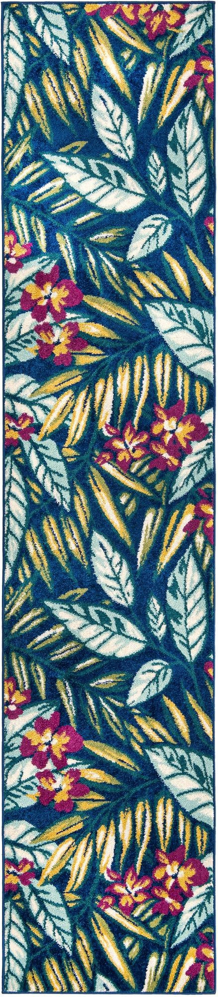 2' 7 x 12' Shoal · Border rug, navy