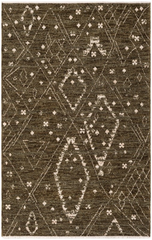 4' x 6' 3 Ashford · Diamond rug, green