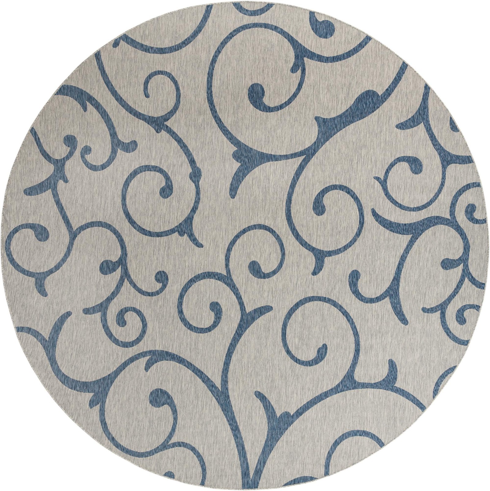 13' x 13' Shale · Floral / botanical Outdoor Rug, gray