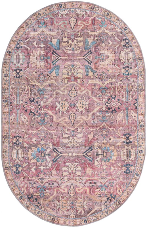 5' 3 x 8' Gaskell · Medallion Washable Rug, pink