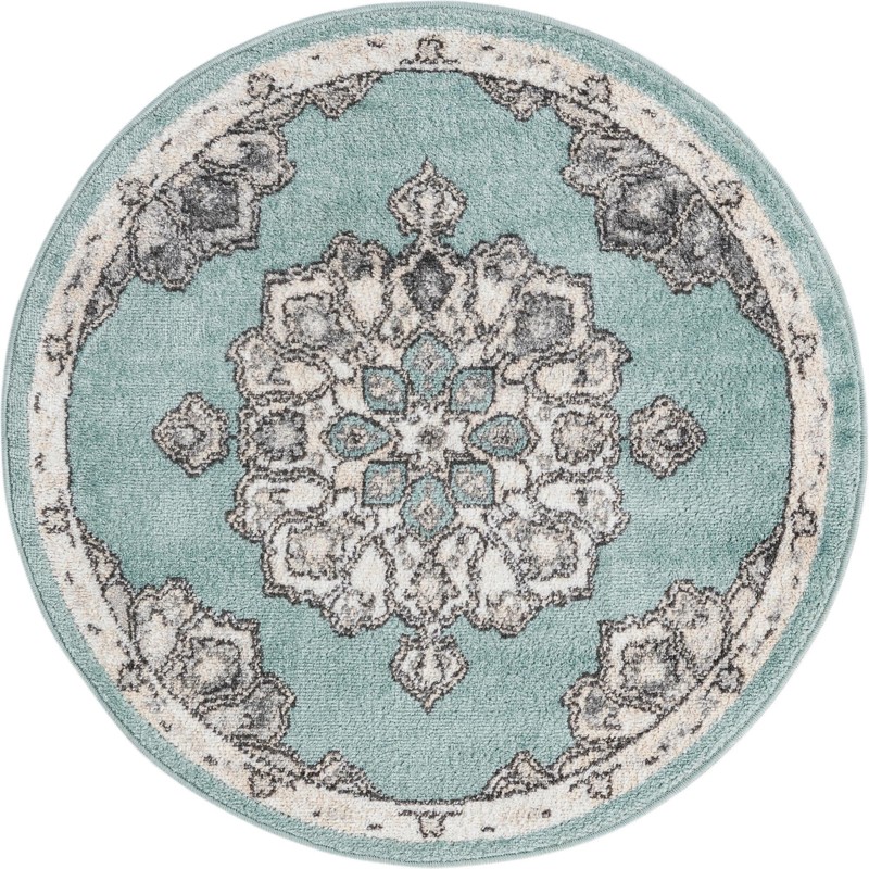 Nettle · Border rug, aqua