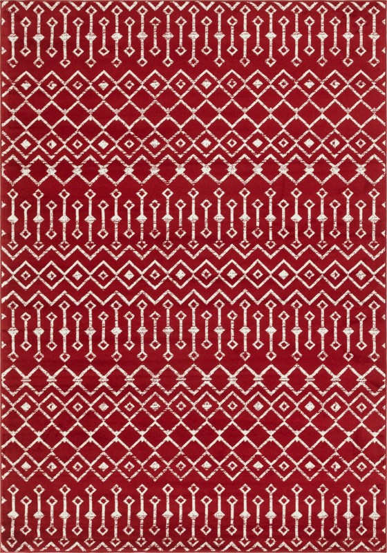 7' x 10' Dudley · Diamond rug, red