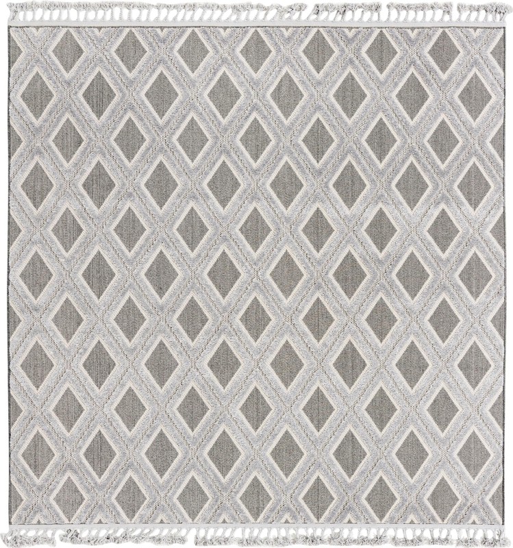 7' 10 x 7' 10 Goshen · Diamond rug, charcoal