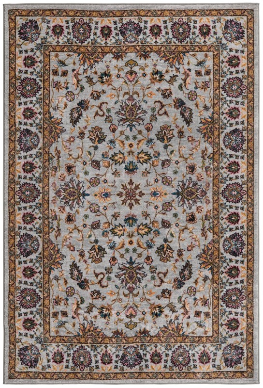 Bluebell · Floral oriental rug, gray and multi