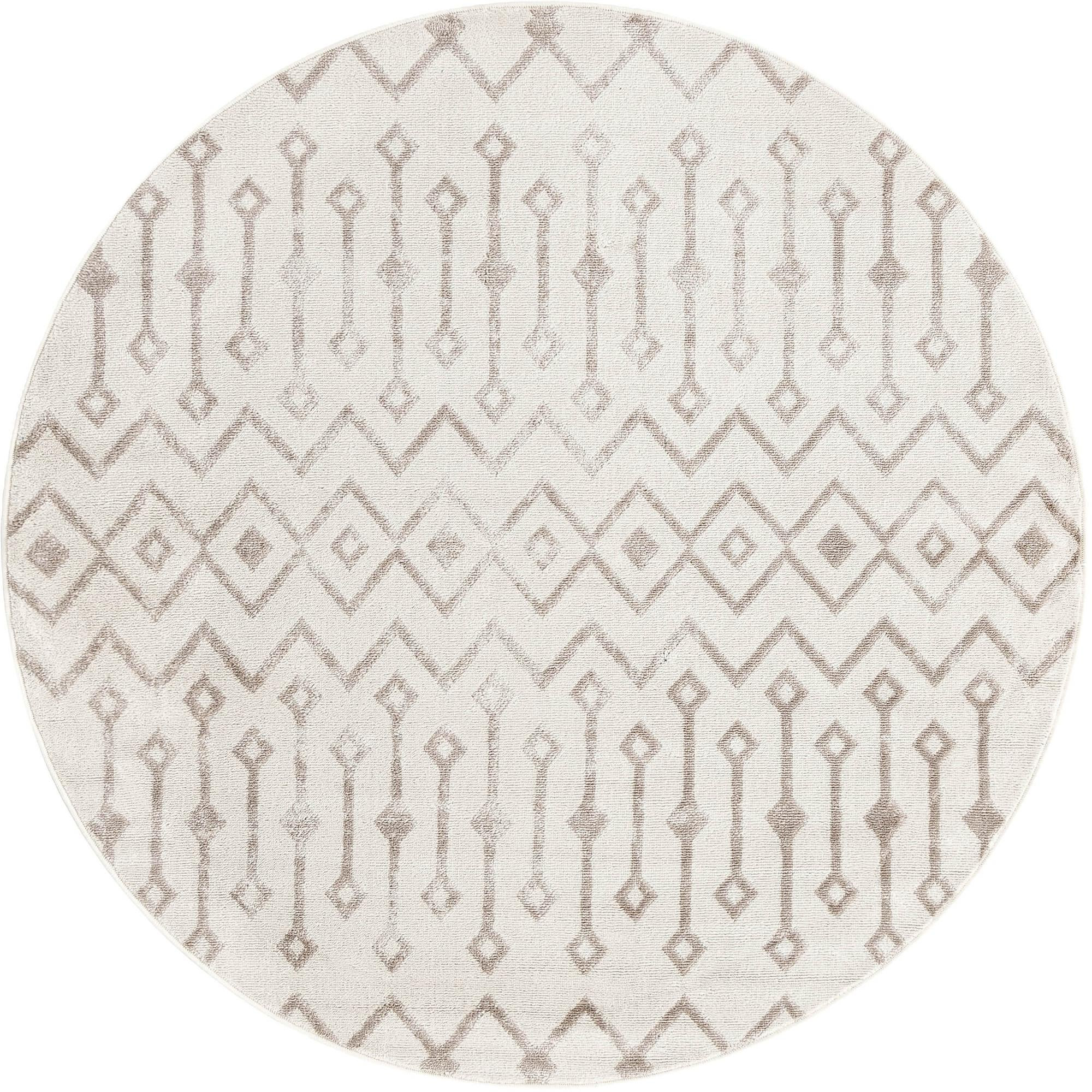 5' 3 x 5' 3 Eugene · Chevron rug, pearl