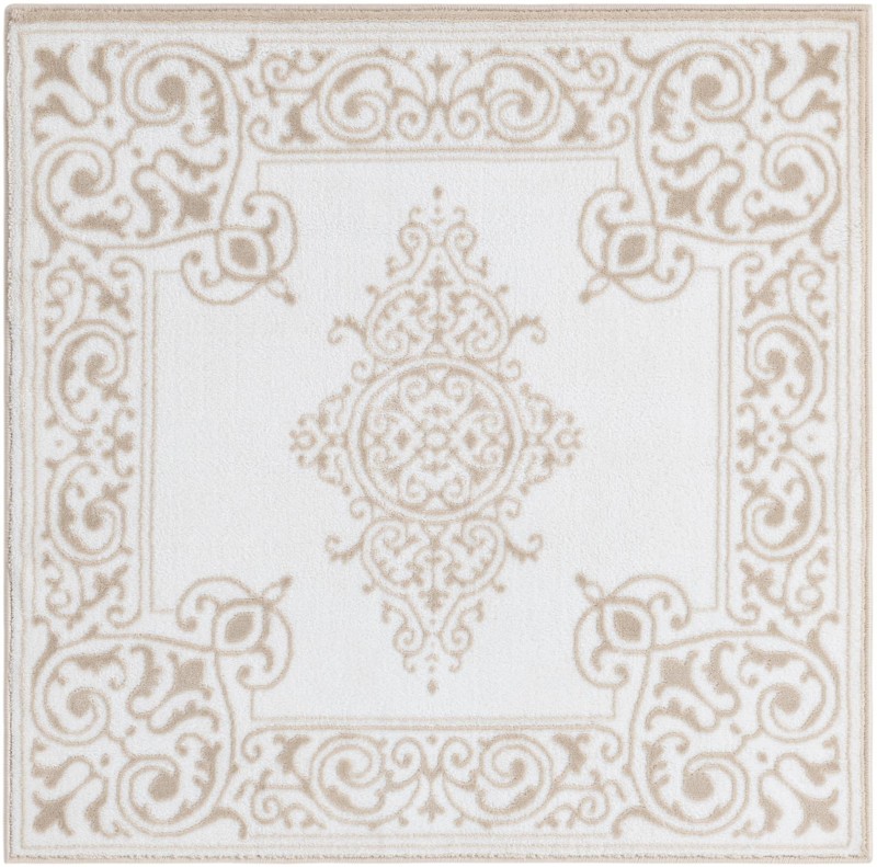 Bunting · Medallion rug, snow white and beige