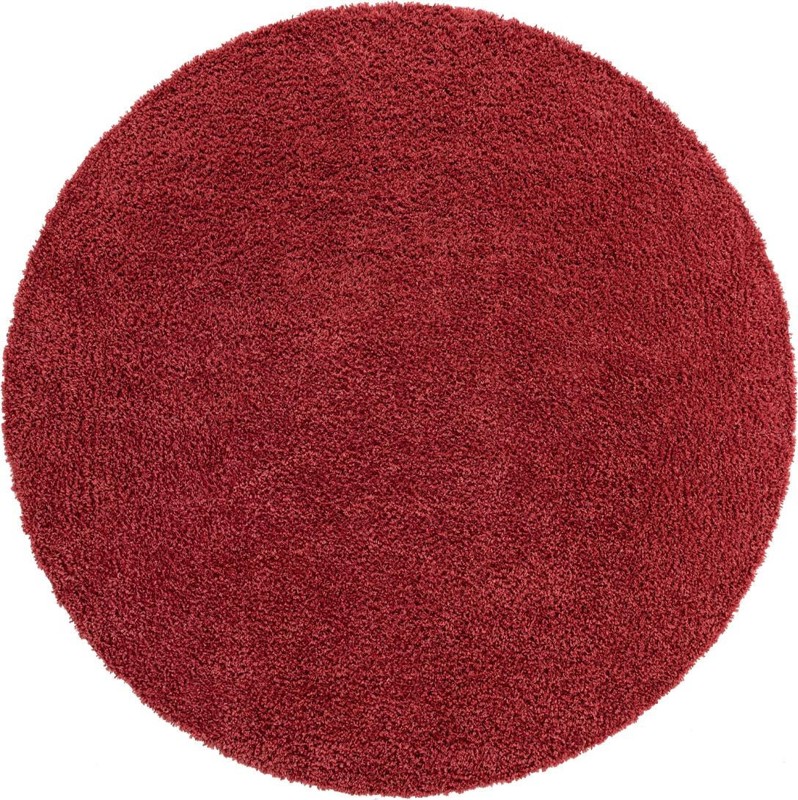 3' x 3' Dunham · Solid Shag Rug, red