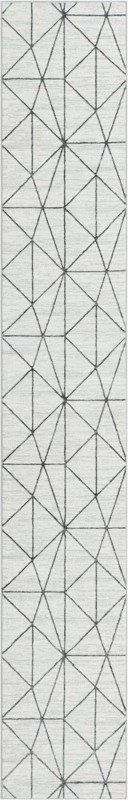 2' 7 x 16' 5 Gilman · Geometric rug, white