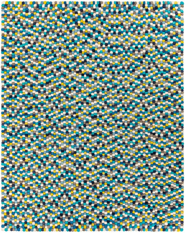 7' 10 x 10' Hawthorne · Abstract Wool Rug, blue