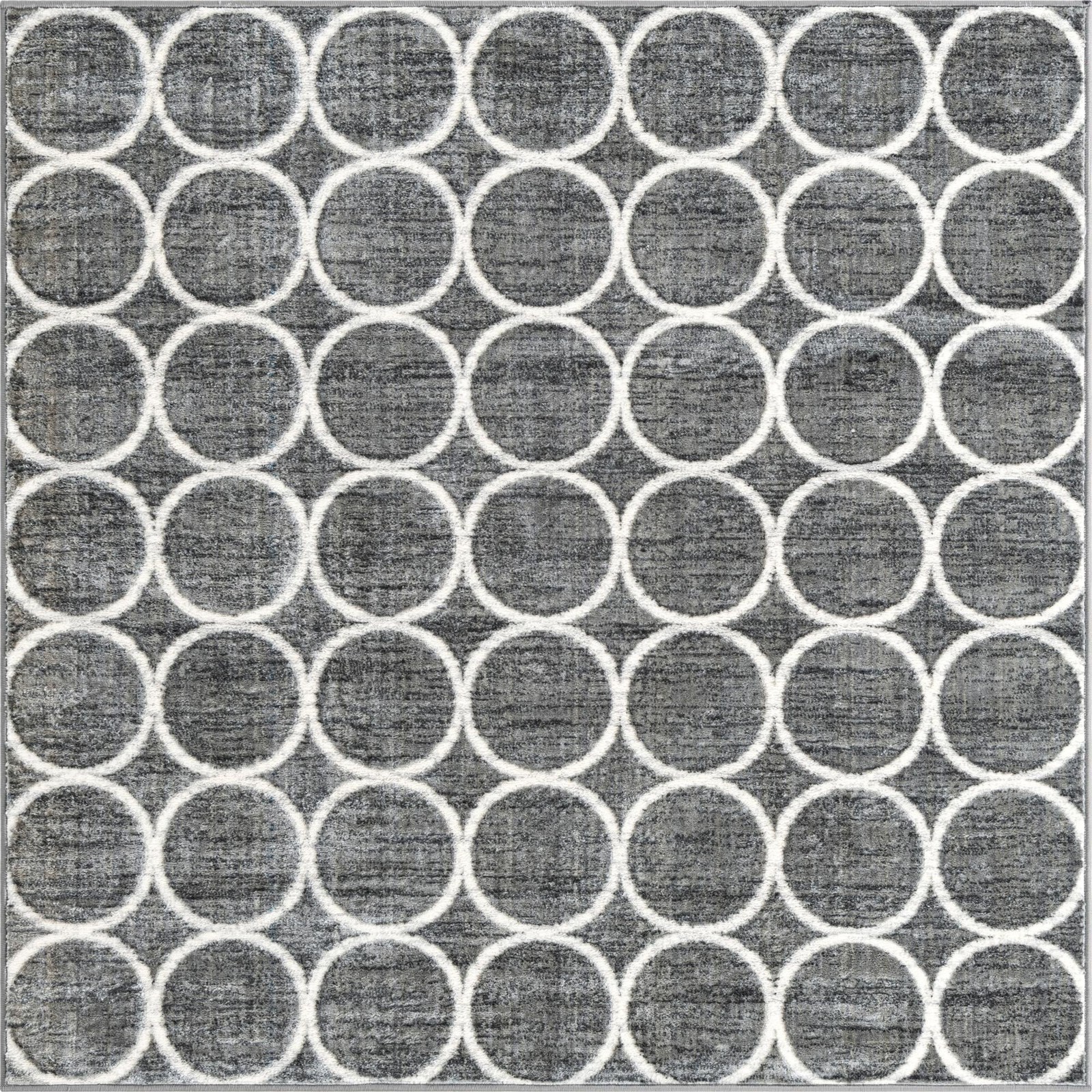 5' 3 x 5' 3 Corvallis · Geometric rug, grey