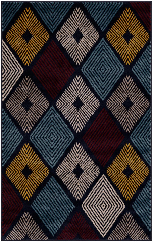3' 1 x 5' 3 Partridge · Diamond rug, navy and multicolor