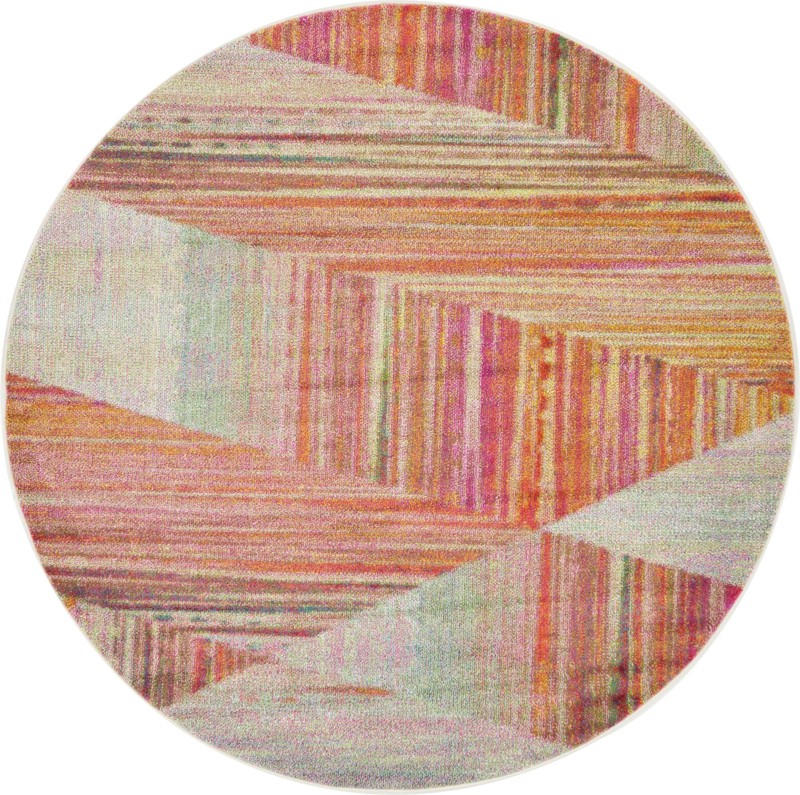 Armitage · Abstract geometric rug, pink and orange