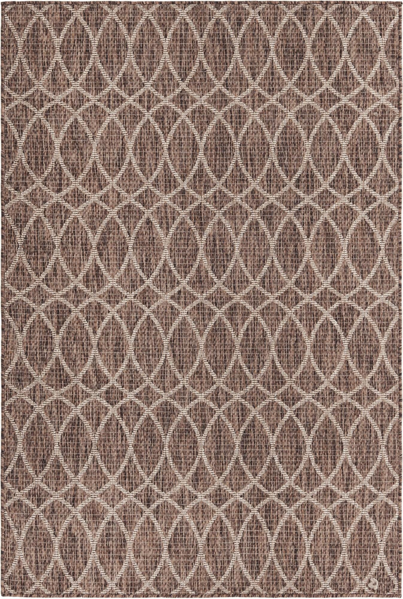 4' x 6' Atkins · Geometric Outdoor Rug, brown