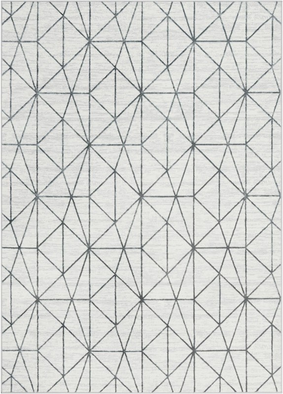 Gilman · Geometric rug, white