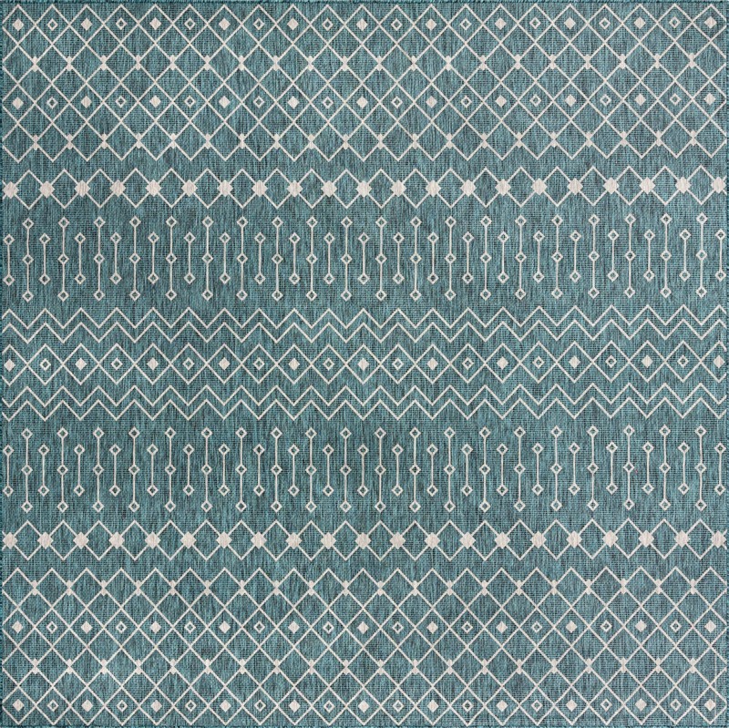 13' x 13' Kearney · Diamond Outdoor Rug, teal