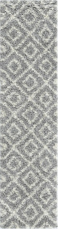 Brock · Diamond Shag Rug, gray