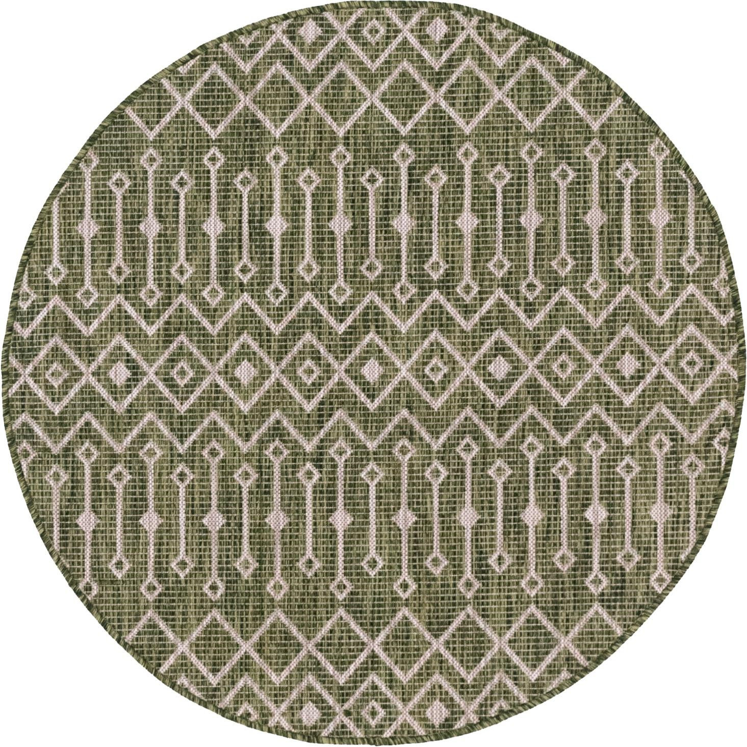 4' x 4' Kearney · Chevron Outdoor Rug, green