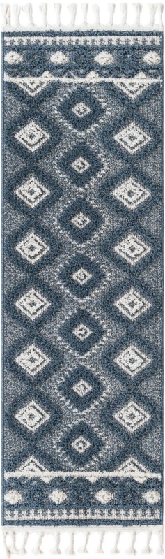 2' x 6' Bernard · Diamond rug, blue