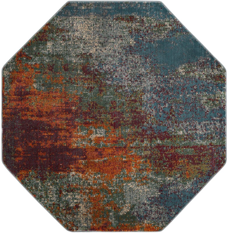 Yeoman · Abstract rug, blue and orange
