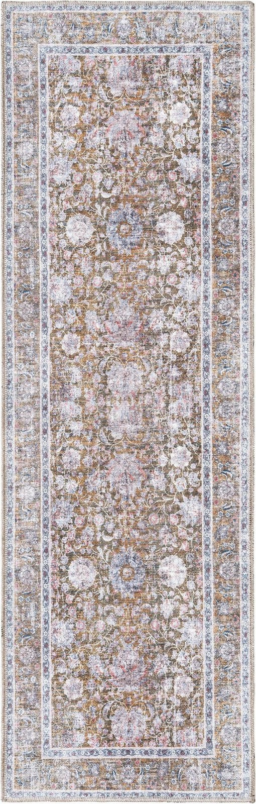 2' x 6' Bertie · Border rug, antique gold