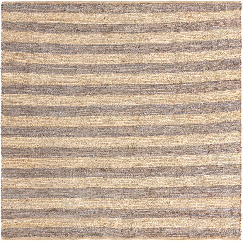 7' 10 x 7' 10 Askew · Striped Braided Jute Rug