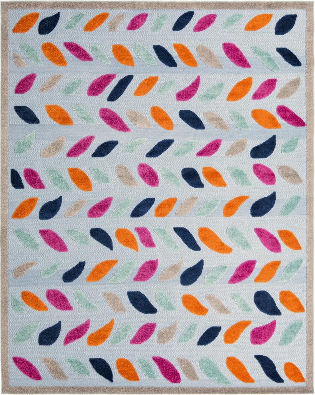 9' x 12' Boyd · Border Outdoor Rug, blue