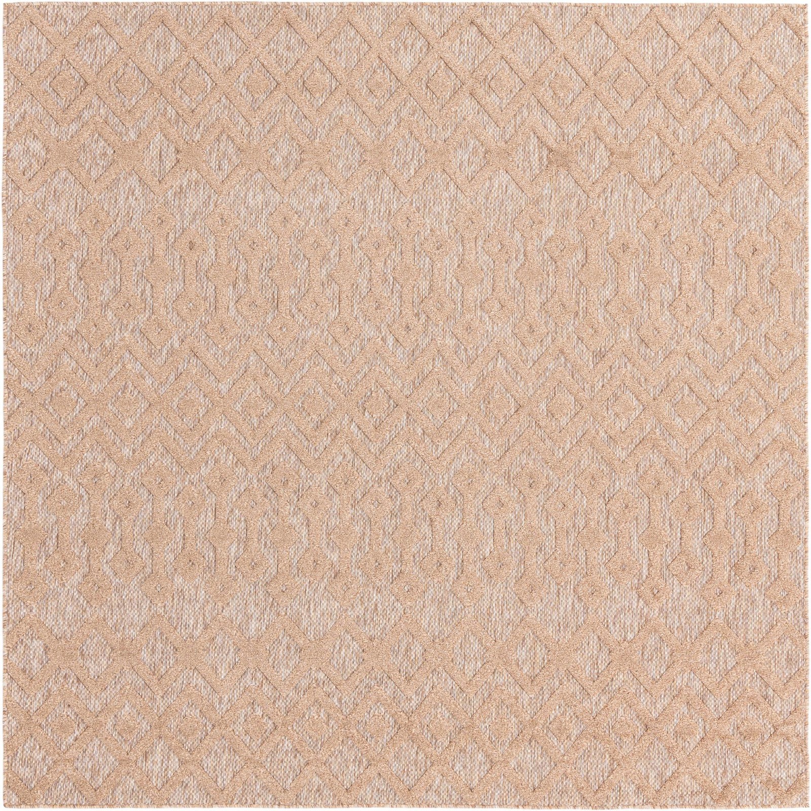 7' 10 x 7' 10 Creed · Diamond Outdoor Rug, beige