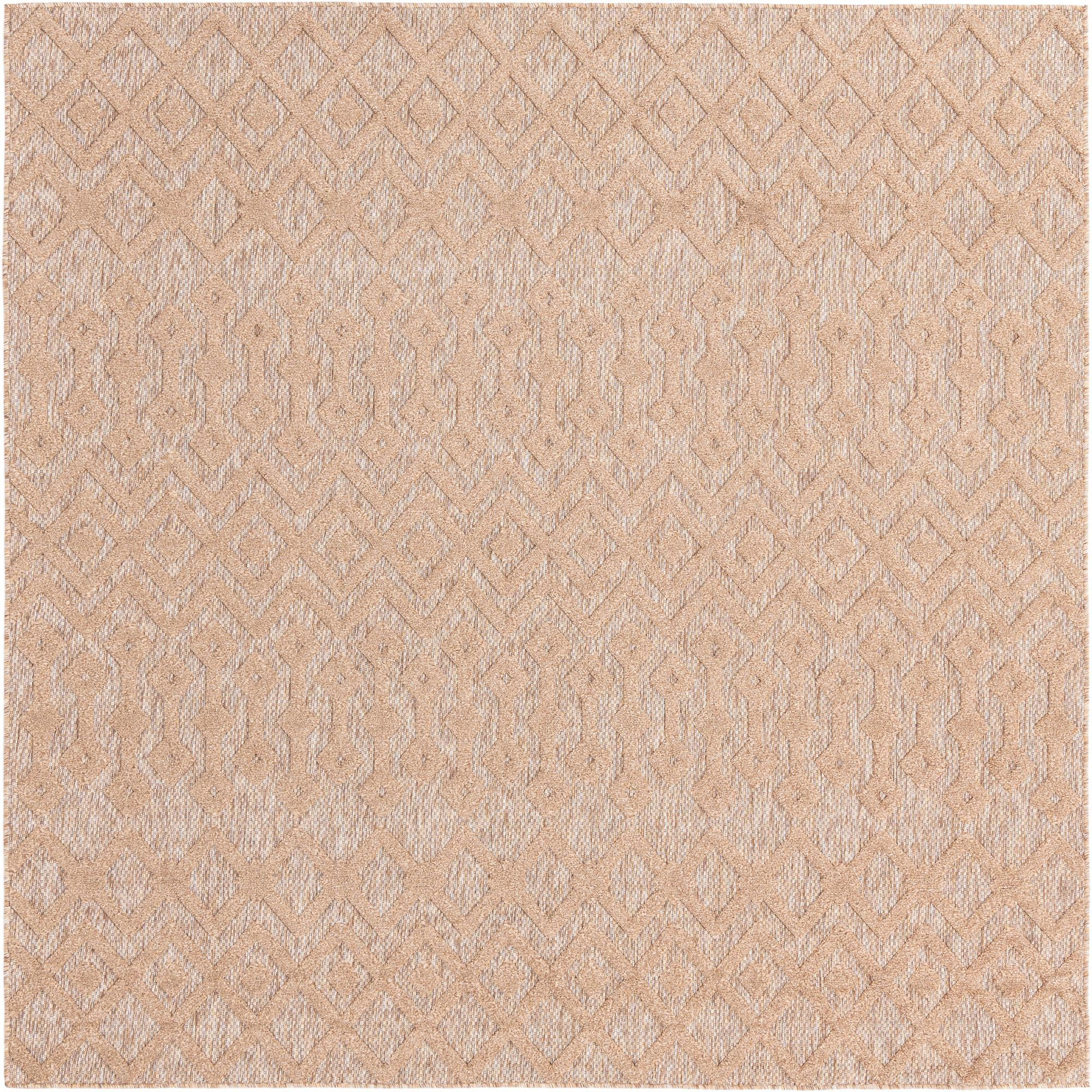 7' 10 x 7' 10 Creed · Diamond Outdoor Rug, beige