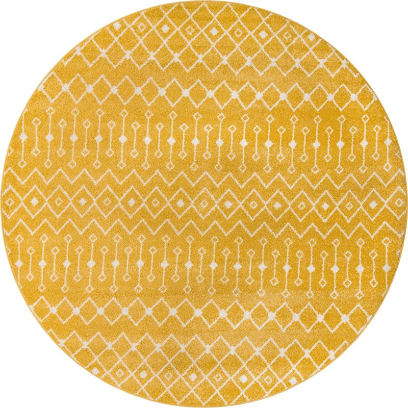 Boswell · Geometric lattice rug, yellow and ivory