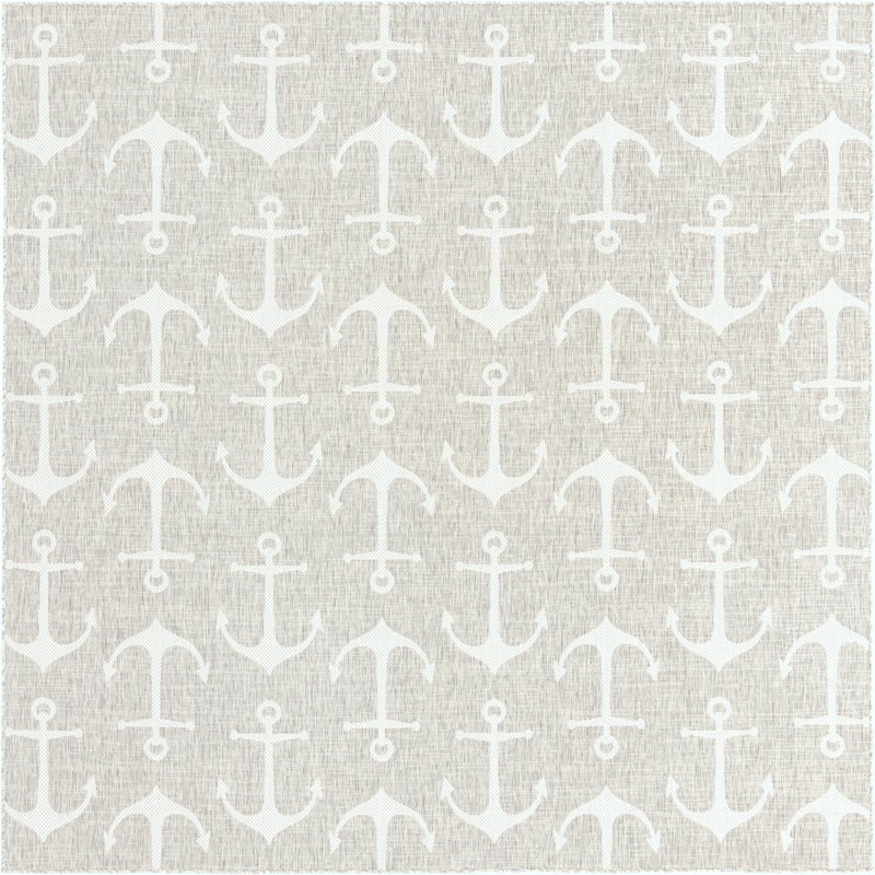 10' x 10' Millbrook · Anchor Outdoor Rug, gray and ivory