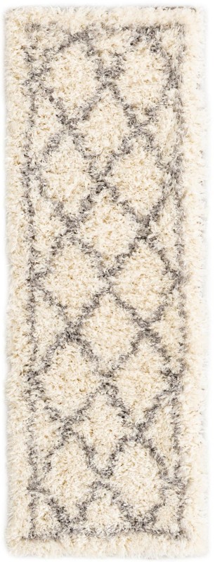 2' x 6' Kemble · Diamond Shag Rug, pearl