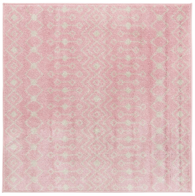 4' x 4' Boswell · Diamond rug, pink