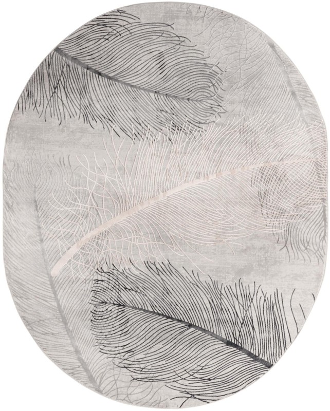 Chase · Floral / botanical rug, gray