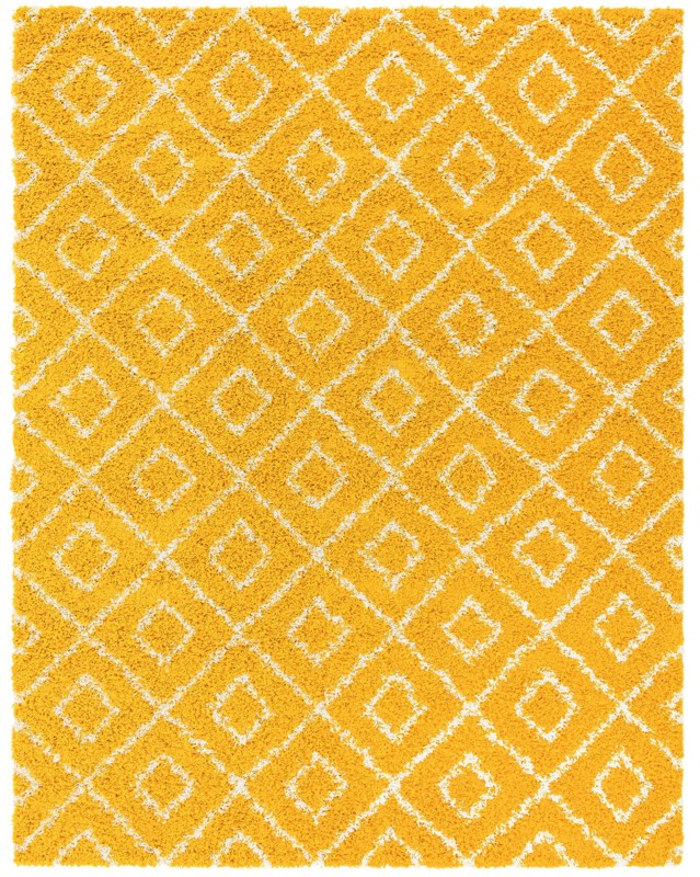 Brock · Diamond Shag Rug, yellow