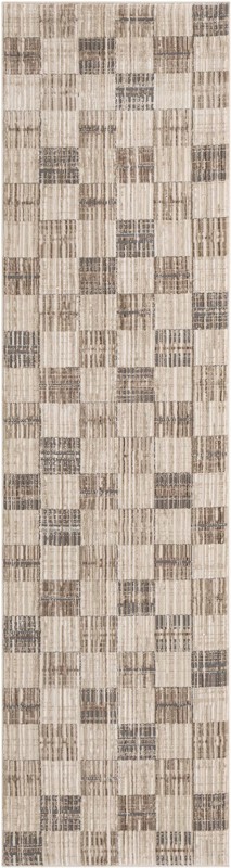 Osgood · Checkered rug, beige and charcoal