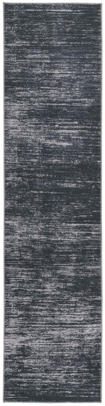 2' 6 x 10' Prewitt · Linear abstract rug, black and ivory