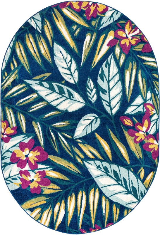 6' x 9' Shoal · Floral / botanical rug, navy