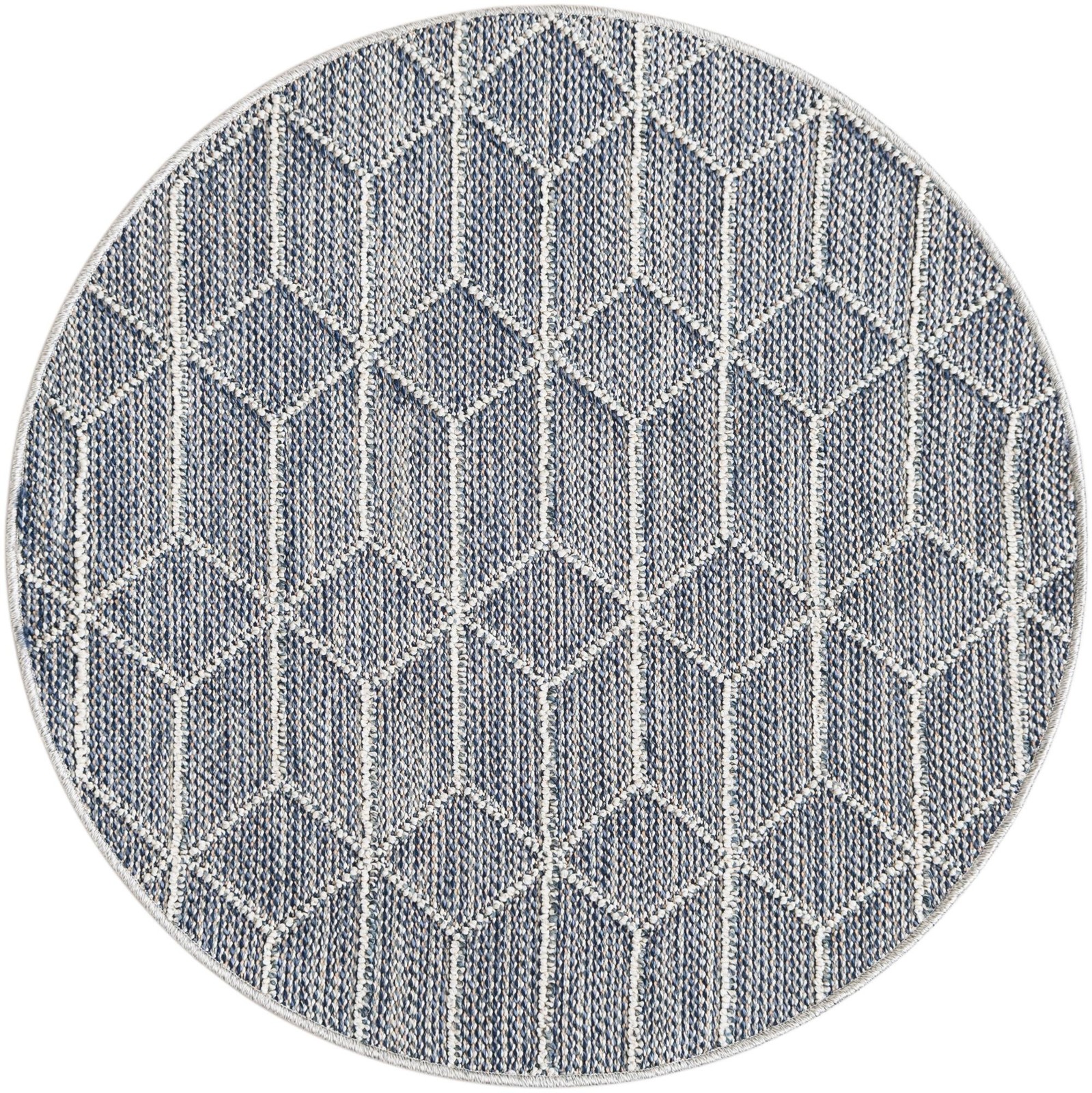 3' 1 x 3' 1 Jasper · Geometric Outdoor Rug, light blue