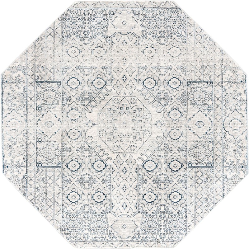 7' x 7' Bradshaw · Border rug, gray