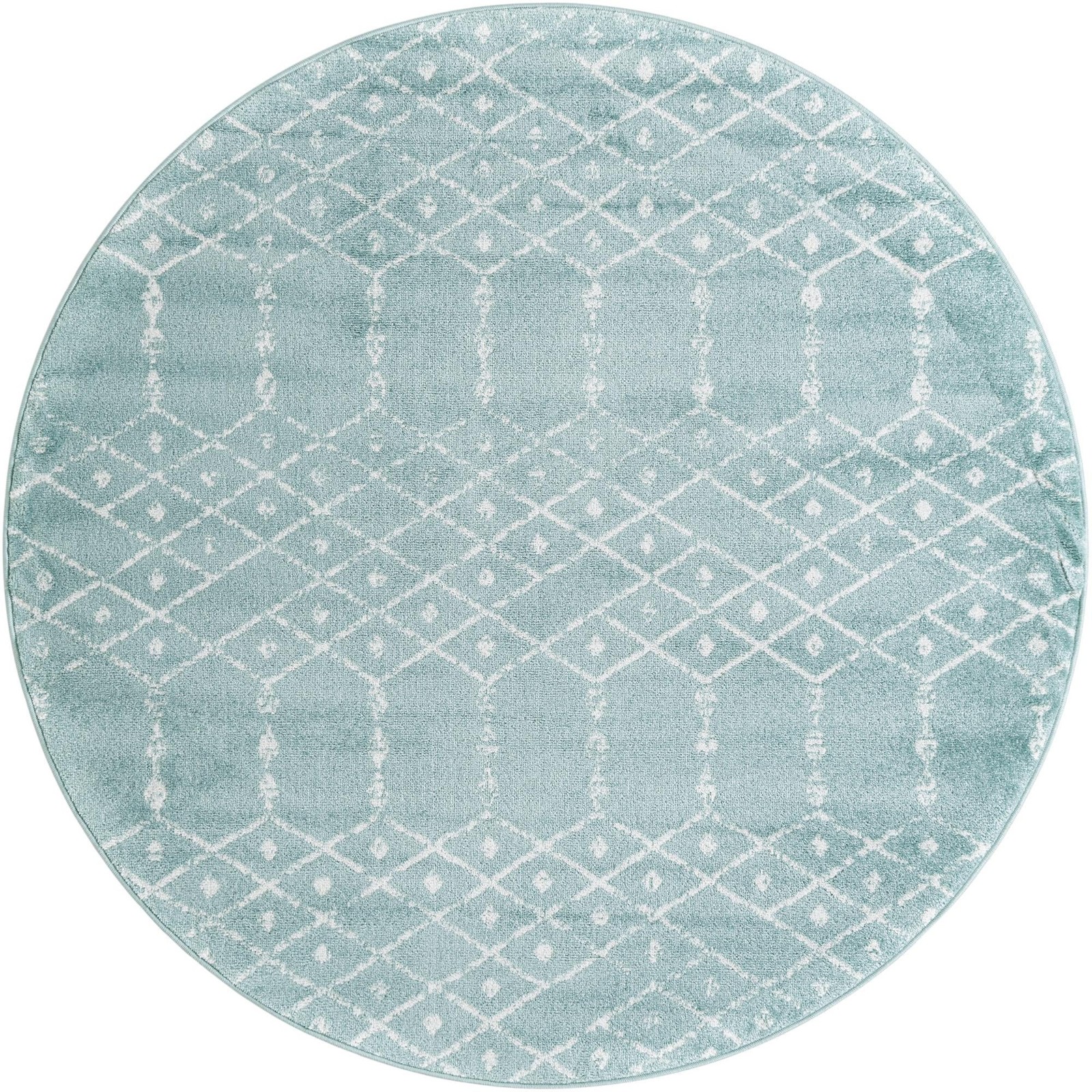 6' 1 x 6' 1 Newcomb · Diamond rug, aqua