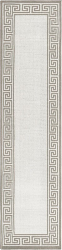 2' x 8' Bradley · Border Outdoor Rug, ivory