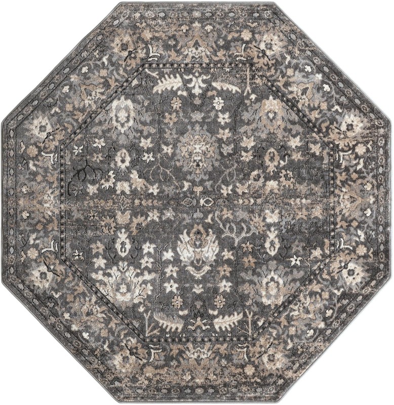Leacock · Border rug, gray