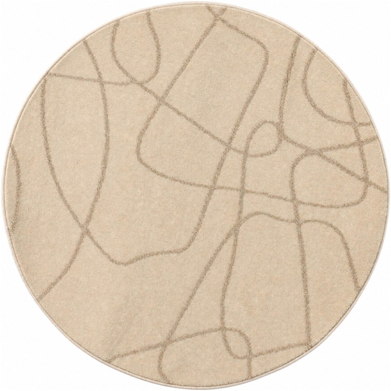 Purcell · Abstract line rug, ivory and brown
