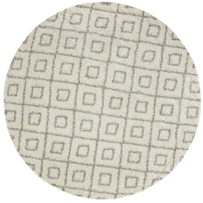 Brock · Geometric Shag Rug, ivory