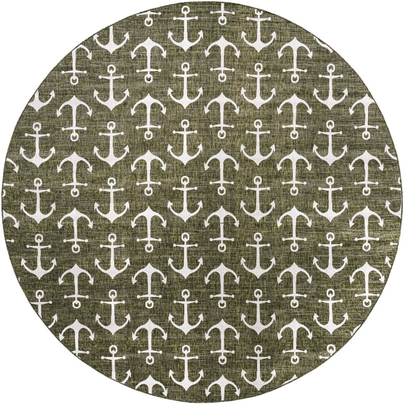 13' x 13' Millbrook · Pictoral Outdoor Rug, green