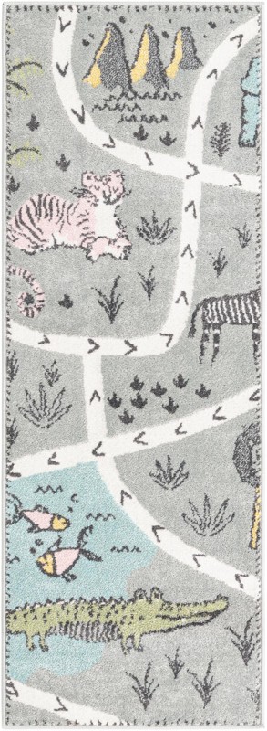 2' 2 x 6' Briar · Pictoral rug, gray