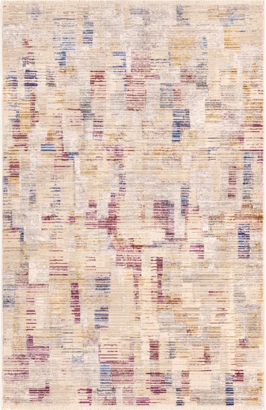 Hubbard · Abstract rug, ivory and multi