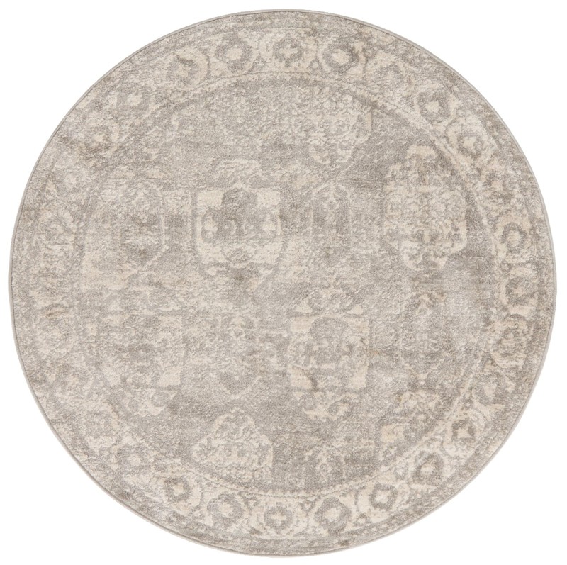 4' x 4' Pullman · Border rug, gray